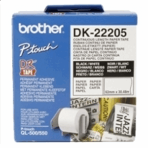 Brother | DK-22205 | Termopapier | Termo | Čierny na bielom | Rolka (6,2 cm x 30,5 m)