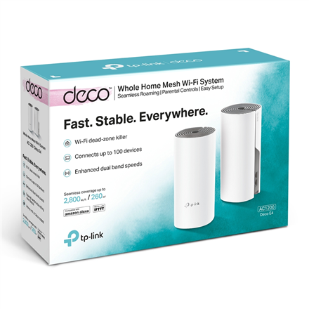 TP-Link Deco E4 - Wi-Fi systém - Wi-Fi 5 - stolný počítač | AC1200 | 2,4 GHz / 5 GHz | 3 routery - Image 2