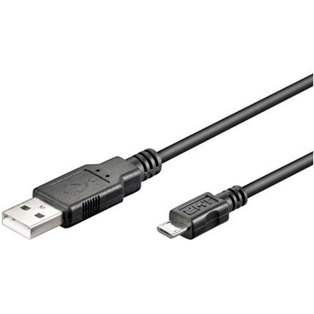 Logilink | USB kábel | Samec | 5-pinový Micro-USB typ B | Samec | 4-pinový USB typ A | Čierny | 1,8