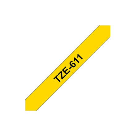 Brother | 611 | Laminovaná páska | Termotlač | Čierna na žltom | Rolka (0,6 cm) - Image 4