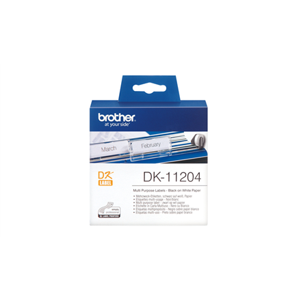 Brother | DK-11204 | Univerzálne etikety | Termotlač | Čierna na bielom | 17 x 54 mm - Image 4