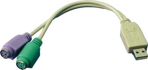 Logilink | 4-pinový USB typ A | samec | 6-pinový mini-DIN (PS/2 štýl) | samica - Image 2