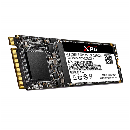 ADATA | XPG SX6000 Pro PCIe Gen3x4 | 256 GB | Rozhranie SSD M.2 NVME | Rýchlosť čítania 2100 MB/s |