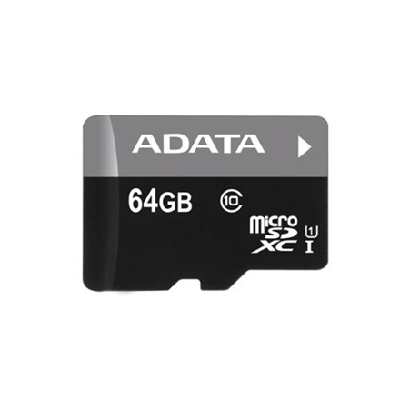 ADATA Premier | Pamäťová karta Flash | 64 GB | Pamäťová karta microSDXC UHS-I | Rýchlostná trieda UH