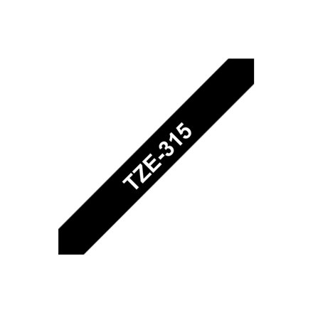 Brother | 315 | Laminovaná páska | Termo | Biela na čiernom podklade | Rolka (0,6 cm x 8 m) - Image 2