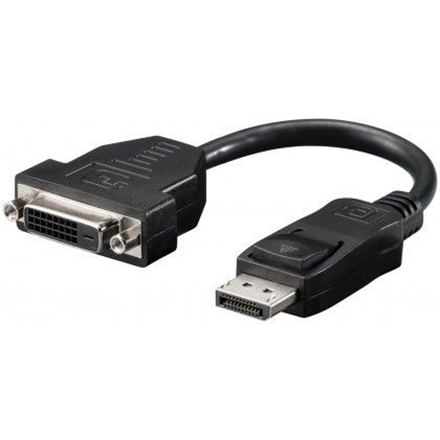 Goobay | Grafický adaptér | Samica | 24+1 pin digitálny DVI | Samec | 20 pin DisplayPort | Čierna