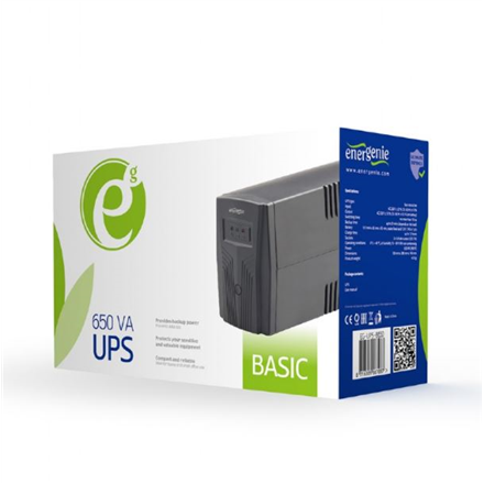 EnerGenie | EG-UPS-B650 "Basic 650" UPS, výstupné zásuvky Shuko | 650 VA | 220V±28% V | AC 220V±10% - Image 4