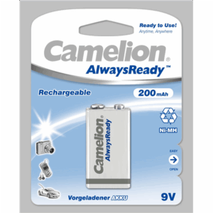 Camelion | 9V/6HR61 | 200mAh | Ni-MH batérie AlwaysReady | 1 ks.