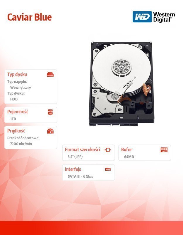 Western Digital | Caviar Blue | 7200 ot./min. | 1000 GB | 64 MB - Image 2