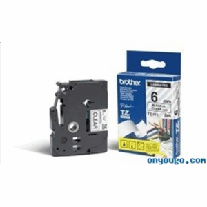 Brother | 111 | Laminovaná páska | Termolepiaca | Priehľadná čierna | Rolka (0,6 cm x 8 m)