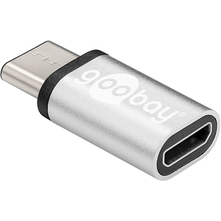 Goobay | Samec | 24-pinový USB-C | Samica | 5-pinový Micro-USB typ B | Strieborný
