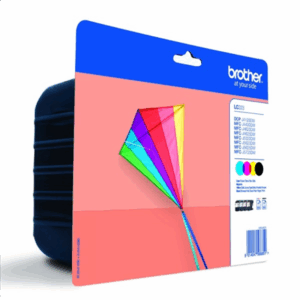 Atramentová kazeta Brother LC-223 čierna, žltá, azúrová, purpurová, 550 strán