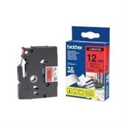 Brother | 431 | Laminovaná páska | Termo | Čierna na červenom | Rolka (1,2 cm x 8 m) - Image 4