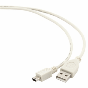 Cablexpert | CC-USB2-AM5P-6 | USB kábel | Samec | 4-pinový USB typ A | Samec | Mini-USB typ B | Béžo