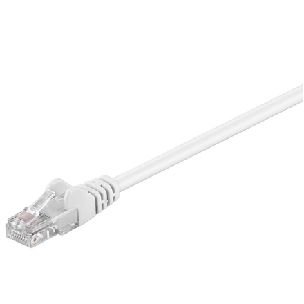 Prepojovací kábel Goobay 68501 CAT 5e, U/UTP, biely, 1 m
