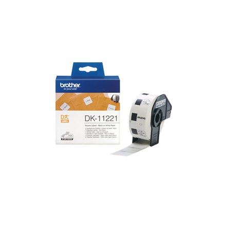 Brother | DK-11221 | Etikety | Termotlač | Čierna na bielom | 23 x 23 mm - Image 2