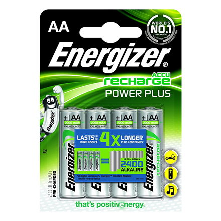 Energizer | AA/HR6 | 2000 mAh | Ni-MH batéria Accu Power Plus | 4 ks.