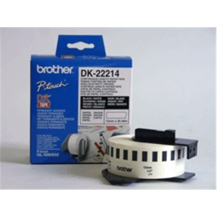 Brother | DK-22214 | Termopapier | Termo | Biely | Rolka (1,2 cm x 30,5 m)