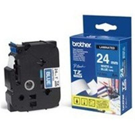 Brother | 555 | Laminovaná páska | Termo | Biely podklad na modrom | Rolka (2,4 cm x 8 m) - Image 3