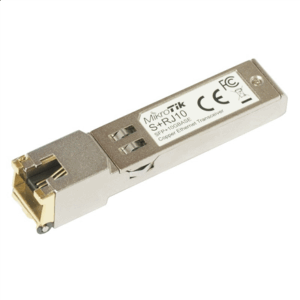 MikroTik | SFP+ / RJ-45 transceiver modul | S+RJ10 | 10 Gb/s | Maximálna prenosová vzdialenosť