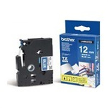 Brother | 535 | Laminovaná páska | Termo | Biela na modrej | Rolka (1,2 cm x 8 m) - Image 3