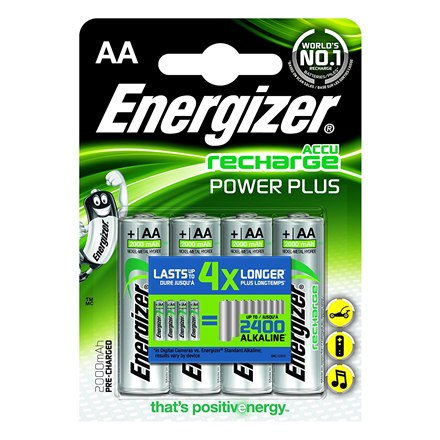 Energizer | AA/HR6 | 2000 mAh | Ni-MH batéria Accu Power Plus | 4 ks. - Image 2