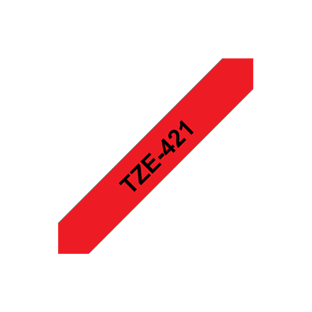 Brother | 421 | Laminovaná páska | Termo | Čierna na červenom | Rolka (0,9 cm x 8 m)