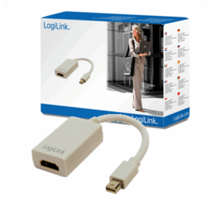 Logilink | Video adaptér | 19-pinový HDMI typ A | samica | Mini DisplayPort | samec | biely | 0.1