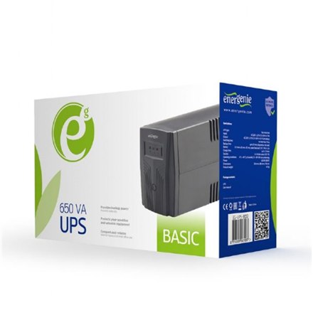 EnerGenie | EG-UPS-B650 "Basic 650" UPS, výstupné zásuvky Shuko | 650 VA | 220V±28% V | AC 220V±10% - Image 2