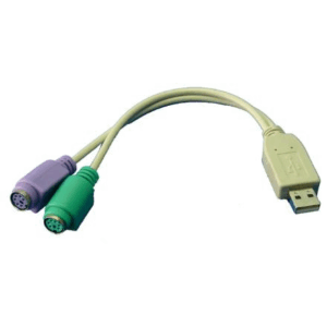 Logilink | 4-pinový USB typ A | samec | 6-pinový mini-DIN (PS/2 štýl) | samica