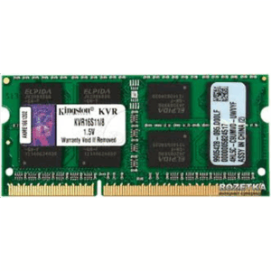 Kingston | 8 GB | Pamäťový modul | DDR3 SDRAM – SO-DIMM 204-pinový | 1600 MHz | Latencia CAS CL11 |