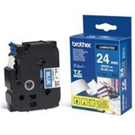 Brother | 555 | Laminovaná páska | Termo | Biely podklad na modrom | Rolka (2,4 cm x 8 m) - Image 6