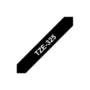 Brother | 325 | Laminovaná páska | Termo | Biela na čiernom podklade | Rolka (0,9 cm x 8 m)