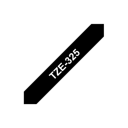 Brother | 325 | Laminovaná páska | Termo | Biela na čiernom podklade | Rolka (0,9 cm x 8 m)