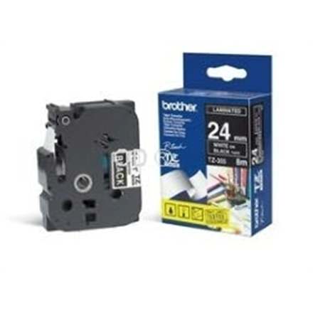 Brother | 355 | Laminovaná páska | Termo | Biela na čiernom podklade | Rolka (2,4 cm x 8 m) - Image 6