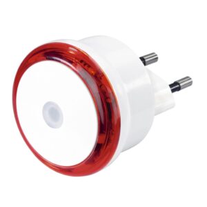 Hama LED nočné svetlo Basic s plug Twilight Sensor Úspora energie Červená