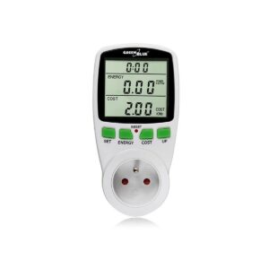 GreenBlue Wattmeter Greenblue GB202 Biely 0 – 9999 W Vstavaný LCD displej