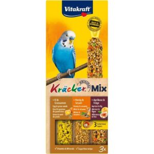 Vitakraft VITAKRAFT Kräcker Mix Vajíčkový marhuľovo-medový – maškrty pre andulky – 3 ks.