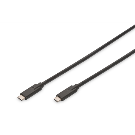 Digitus | Kábel USB-C | Samec | 24-pinový USB-C | Samec | 24-pinový USB-C | Čierny | 1 m