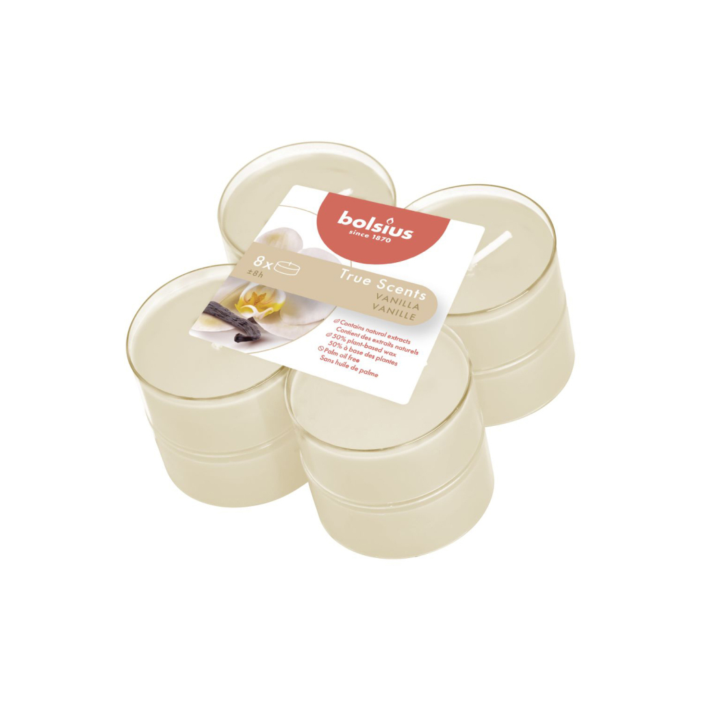 Bolsius True Scents Maxi Lights Vanilka 8 ks