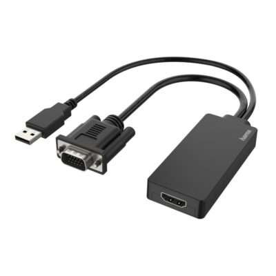 Video adaptér Hama VGA+USB konektor – HDMI™ pripojenie Full HD 1080p