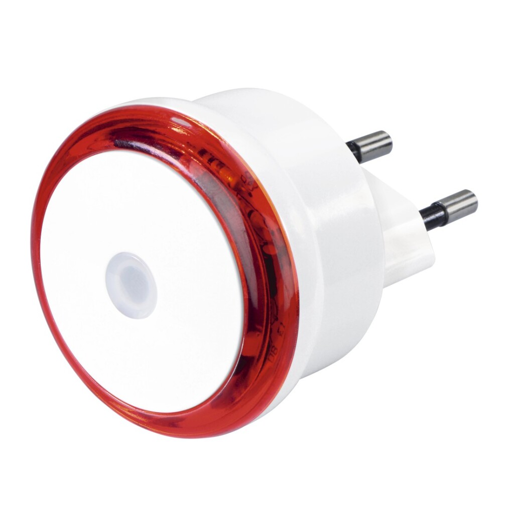 Hama LED nočné svetlo Basic s plug Twilight Sensor Úspora energie Červená