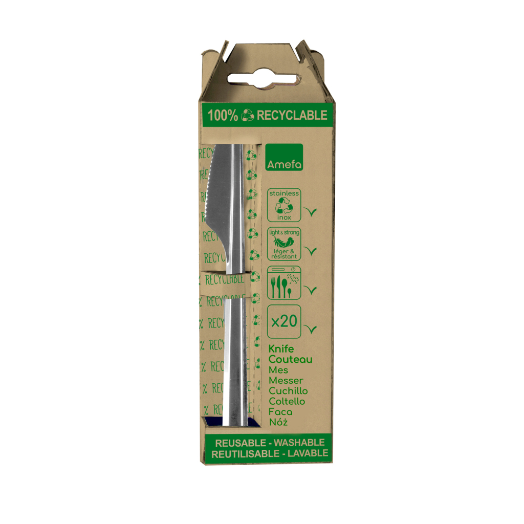 Jednorazové stolové nože Amefa Leaves 20 ks
