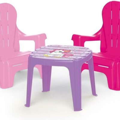 Dolu Unicorn Pink Stôl so stoličkami