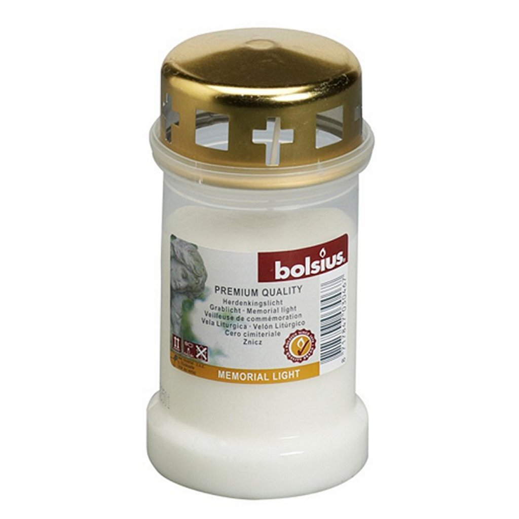 Bolsius pamätné svetlo na vrchnáku Krém/zlato 12 ks