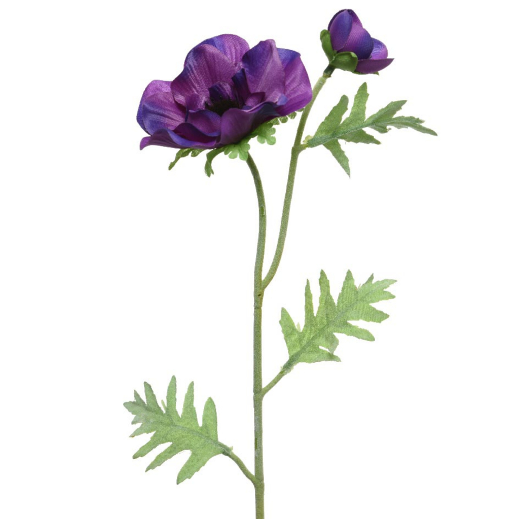 Basic Umelý kvet Purple Anemone 41 cm