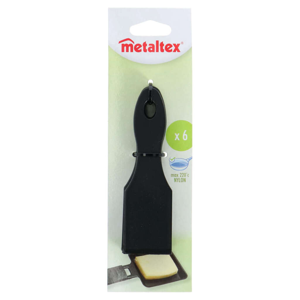Metaltex Gurmánske špachtle 14 cm 6 ks čierna/nylon