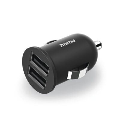 Hama 2-cestná USB nabíjačka Ovládanie cigariet Nabíjací adaptér do auta 2,4A/12W