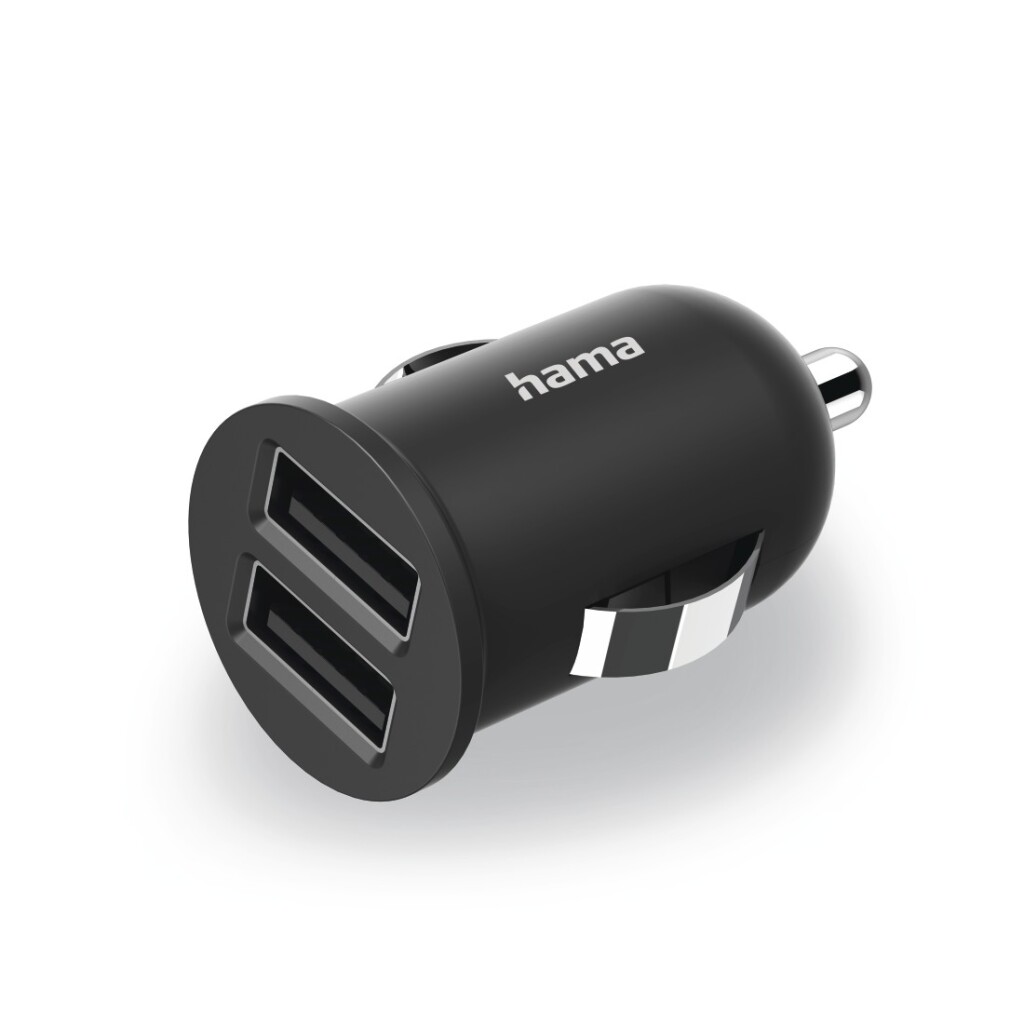Hama 2-cestná USB nabíjačka Ovládanie cigariet Nabíjací adaptér do auta 2,4A/12W