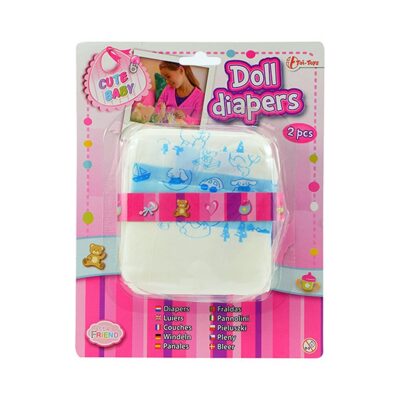 Cute Baby Roztomilé plienky pre bábiky 2 ks